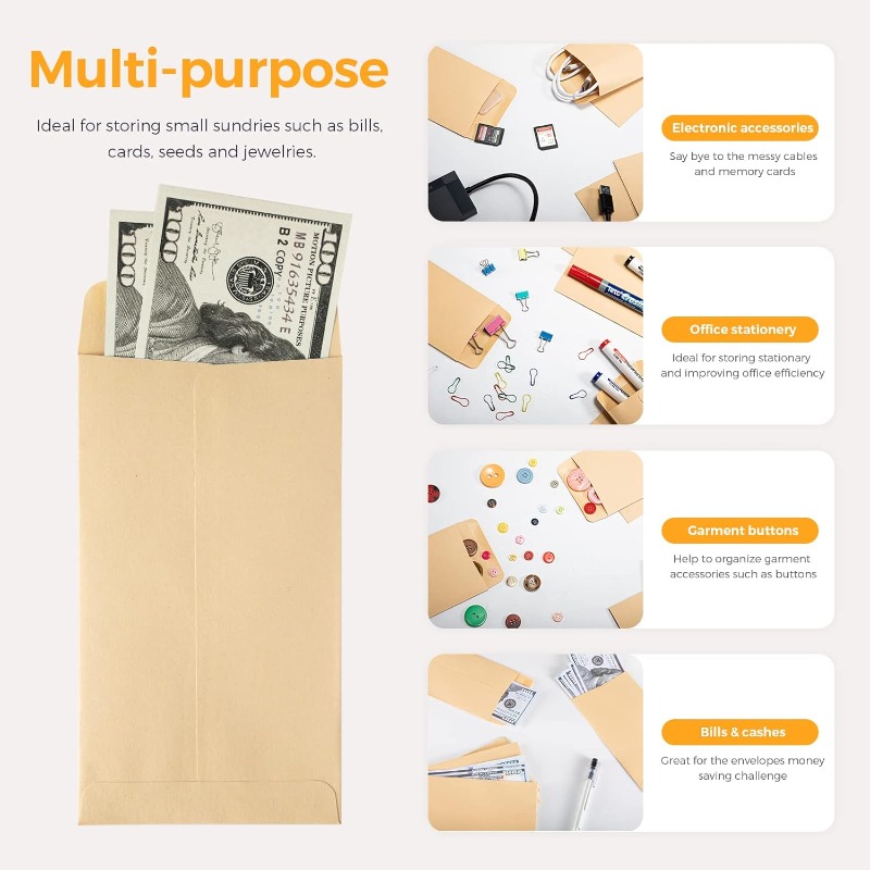 50Pcs Cash Envelopes Money Con – Letter Envelope Kraft recenzja i cena