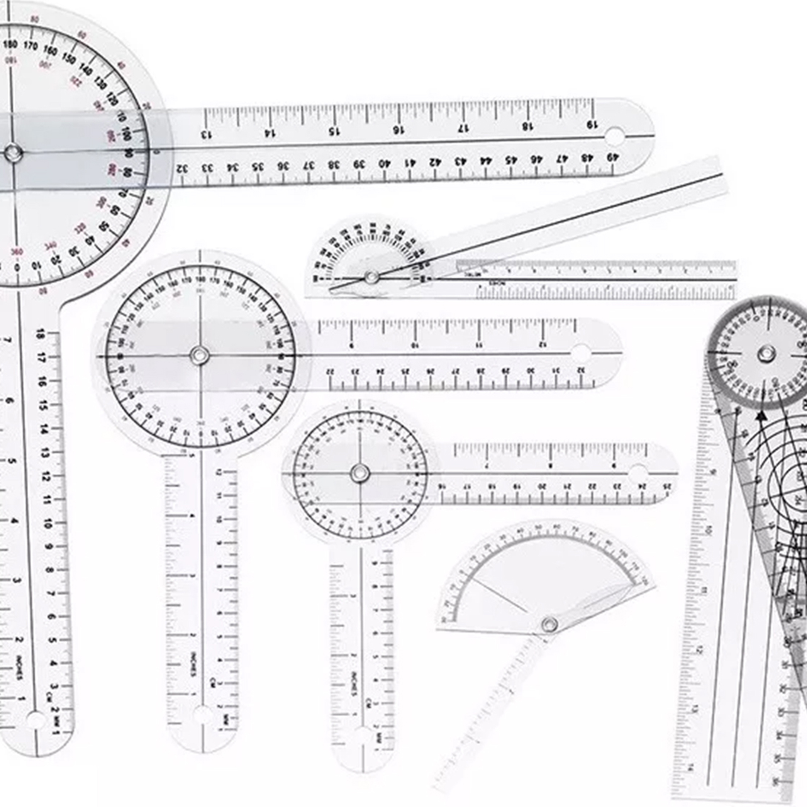 Angle Ruler  Goniometer Set PV – Ruler Set Transparent recenzja i cena