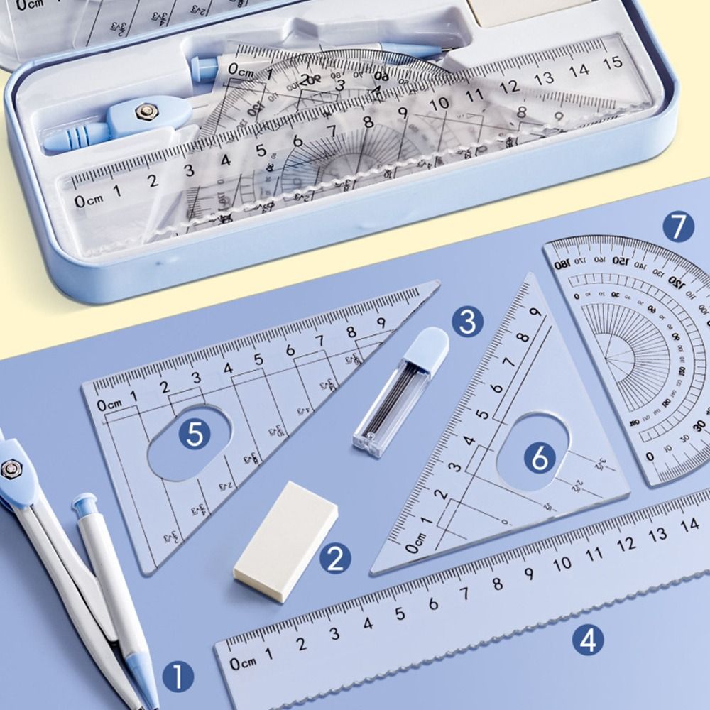 8PCS/Set Plastic Ruler Compass – Ruler Set Transparent recenzja i cena