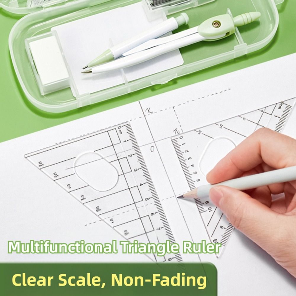 8PCS/Set Plastic Ruler Compass – Ruler Set Transparent recenzja i cena