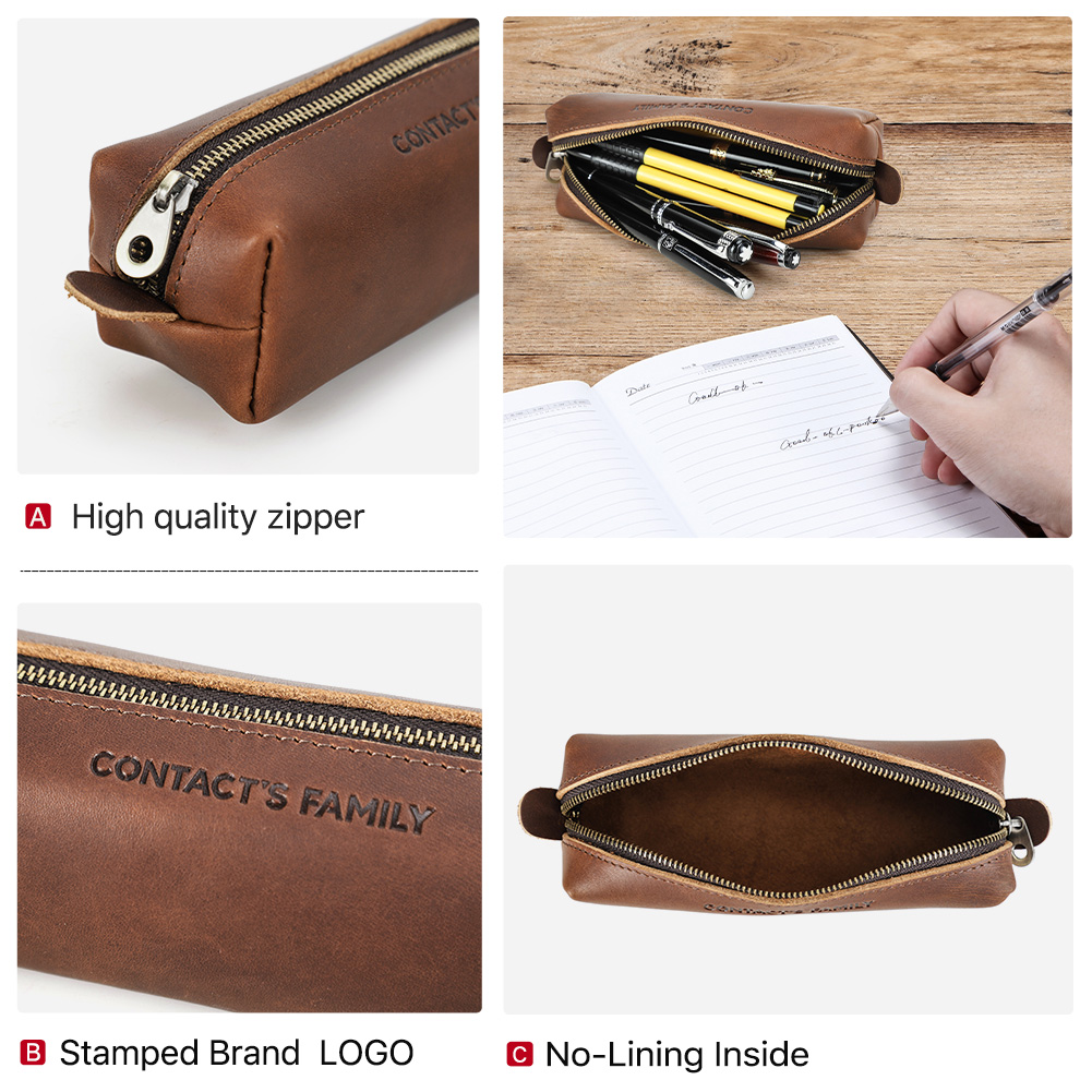 Retro Leather Pencil Case High – Stationery Supplies Business recenzja i cena