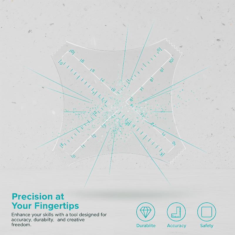 Acrylic Transparent Knitting D – Ruler Set Transparent recenzja i cena
