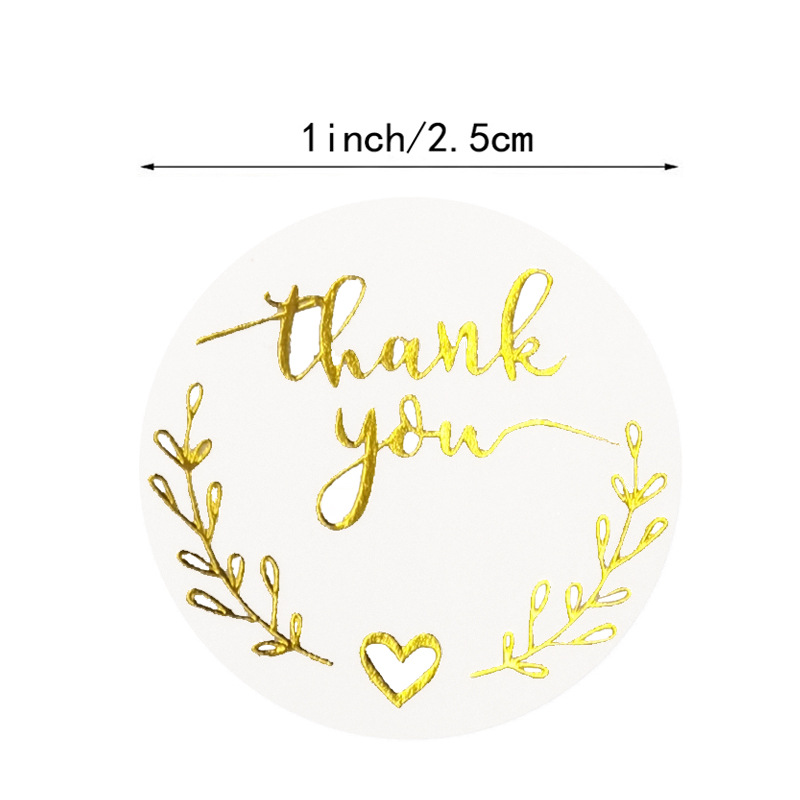 100-500pcs Gold Thank You Stic – Stationery Supplies Business recenzja i cena