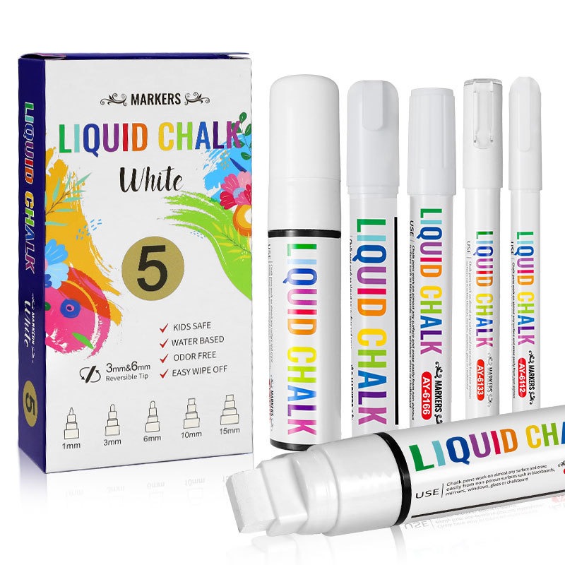 5pcs/set White Chalk Markers L – Correction Fluid White recenzja i cena