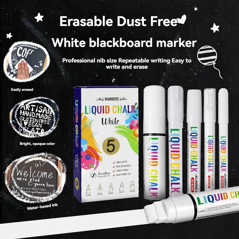 5pcs/set White Chalk Markers L – Correction Fluid White recenzja i cena