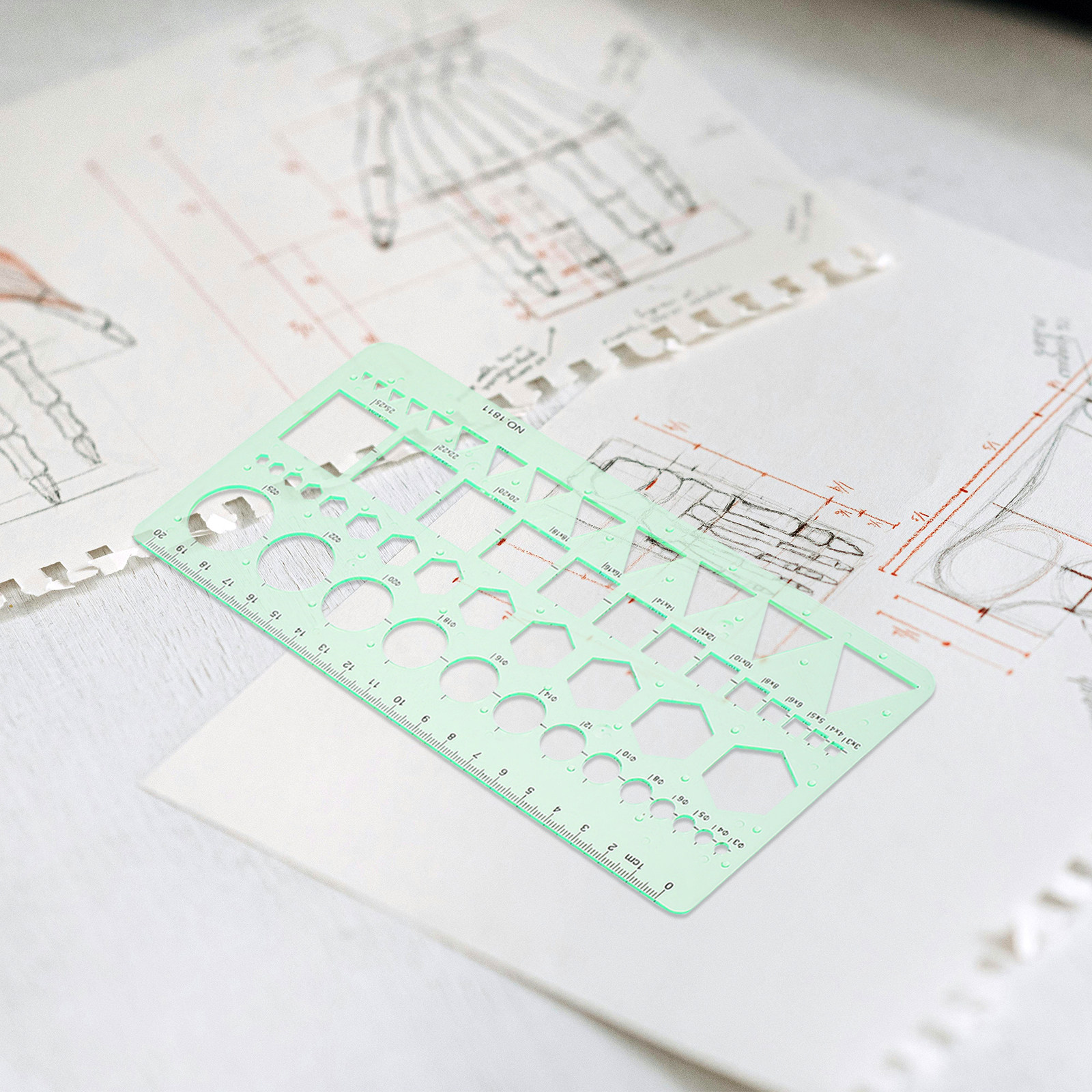 2Pcs Transparent Drawing Templ – Ruler Set Transparent recenzja i cena