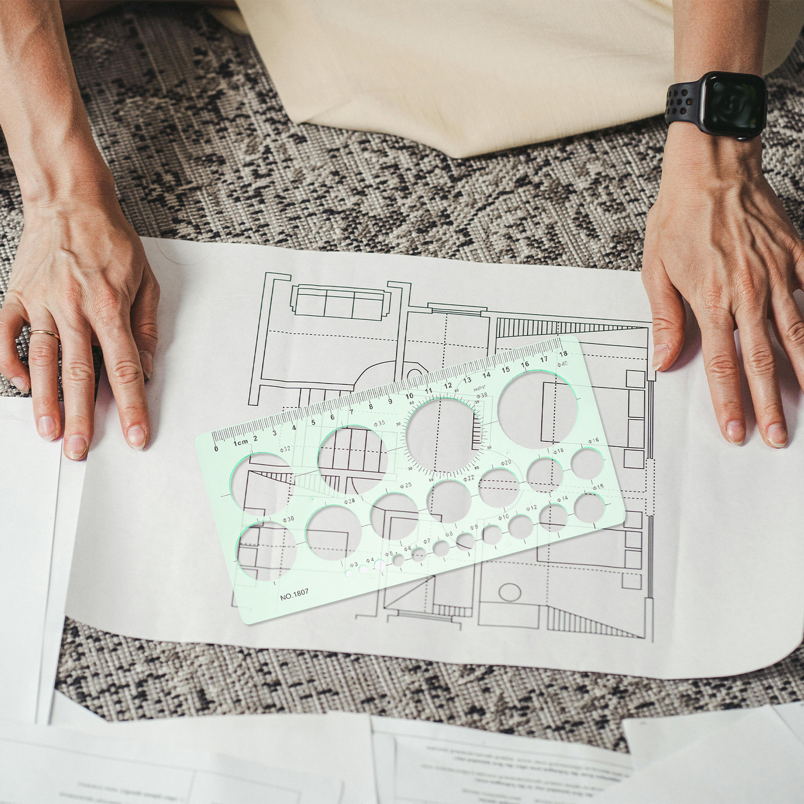 2Pcs Transparent Drawing Templ – Ruler Set Transparent recenzja i cena