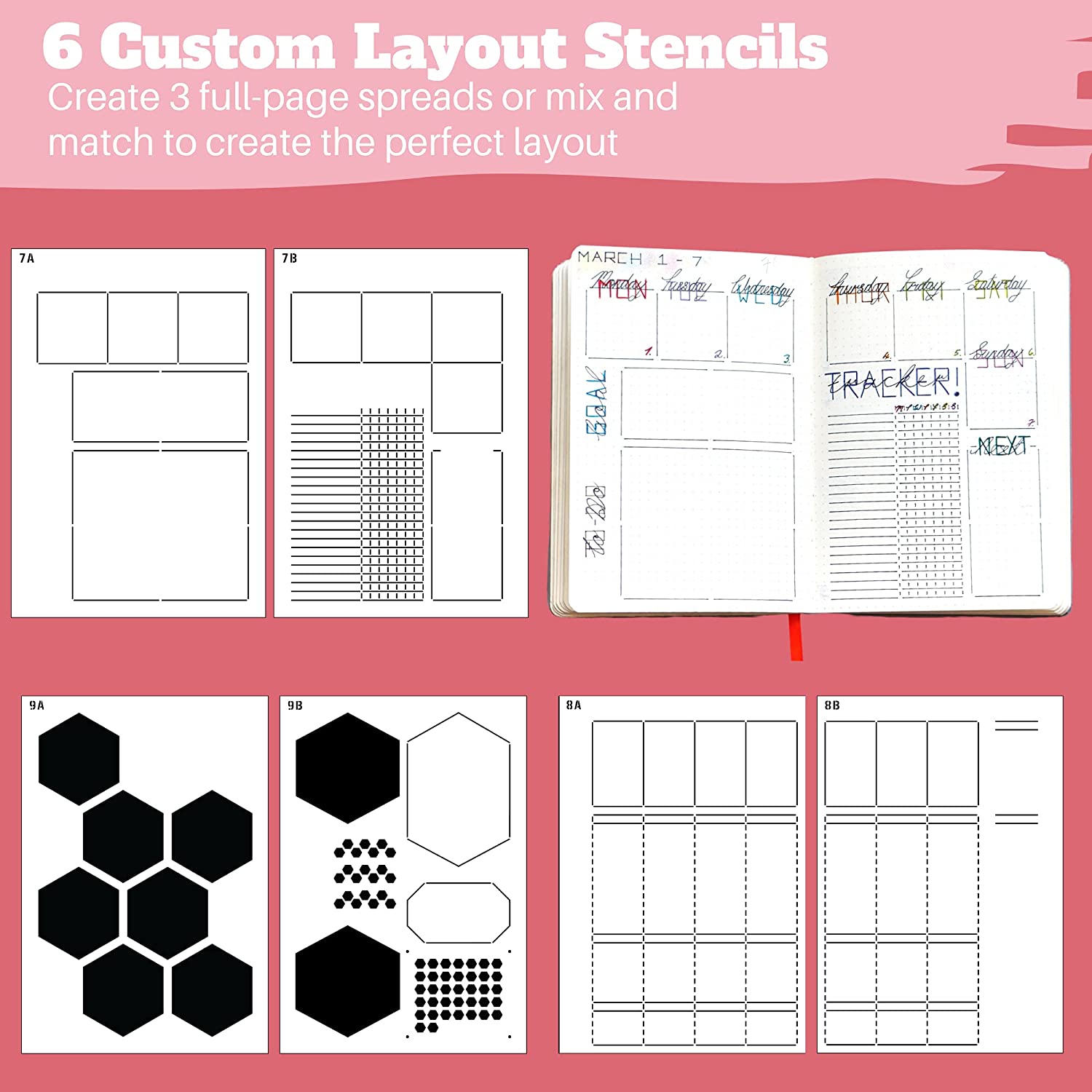 6Pack Reusable Plastic Weekly  – Notebook Dotted A5 recenzja i cena
