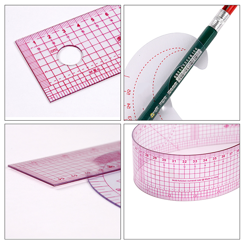 French Curve Cutting Ruler Fas – Ruler Set Transparent recenzja i cena