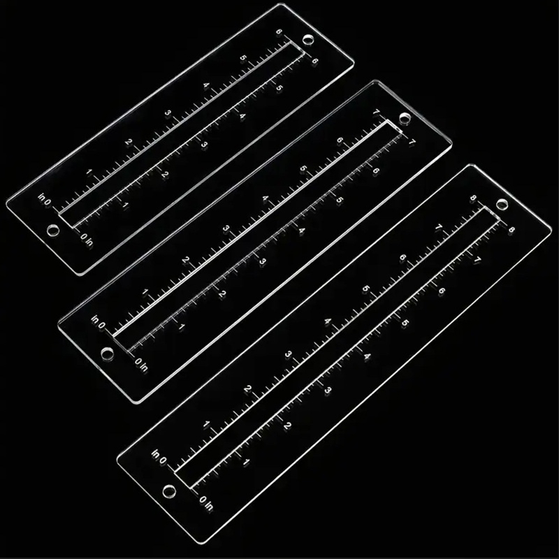 3pcs Acrylic Zipper Template S – Ruler Set Transparent recenzja i cena
