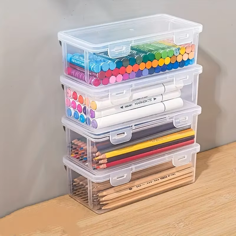 4 large transparent PP storage – Stationery And Office Supply Stores recenzja i cena