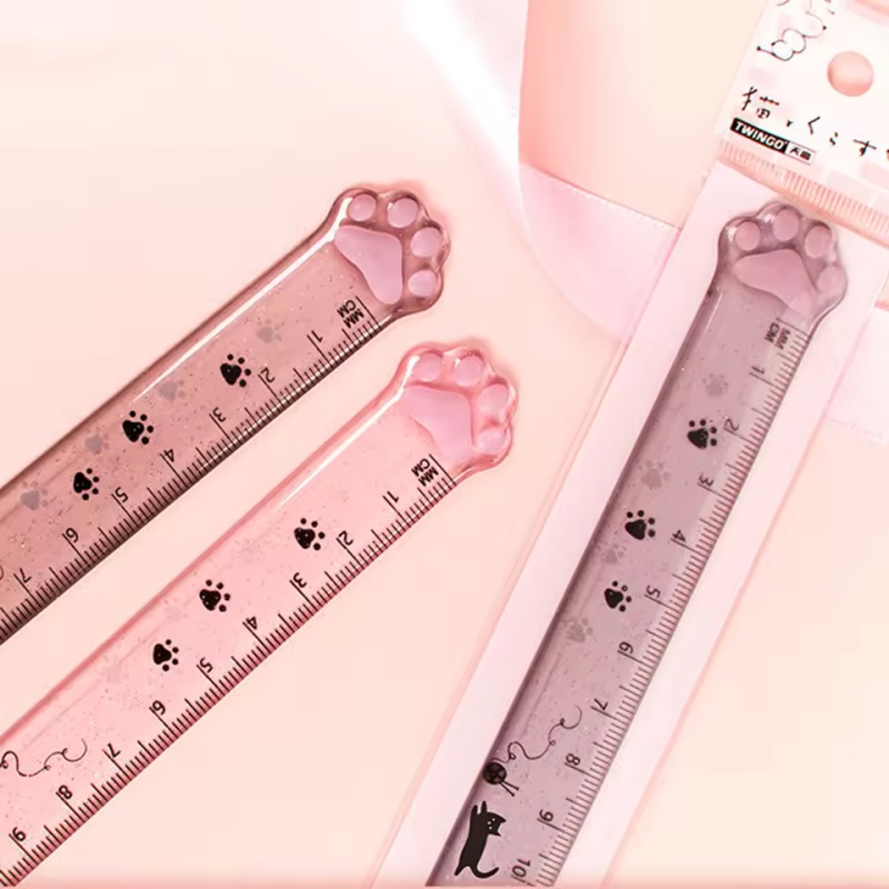 1Pcs Cat Paw Design Ruler Meas – Ruler Set Transparent recenzja i cena