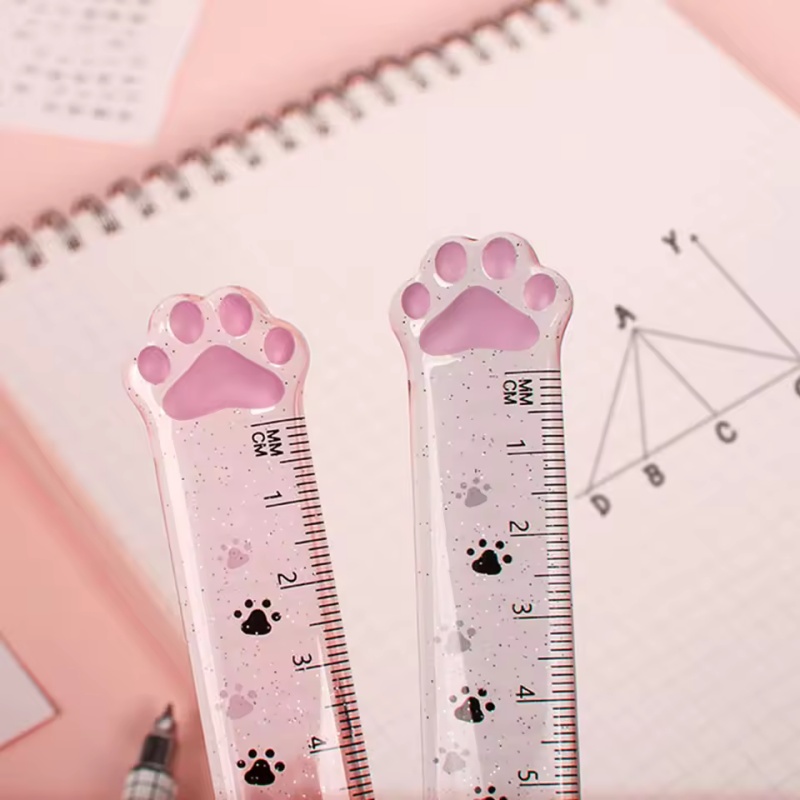 1Pcs Cat Paw Design Ruler Meas – Ruler Set Transparent recenzja i cena