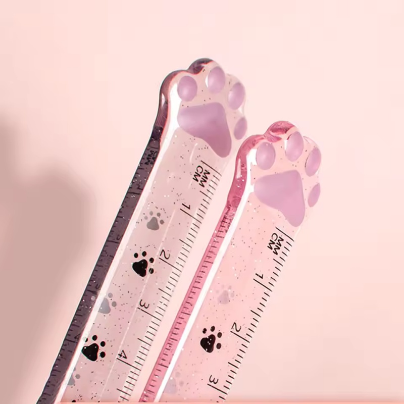 1Pcs Cat Paw Design Ruler Meas – Ruler Set Transparent recenzja i cena