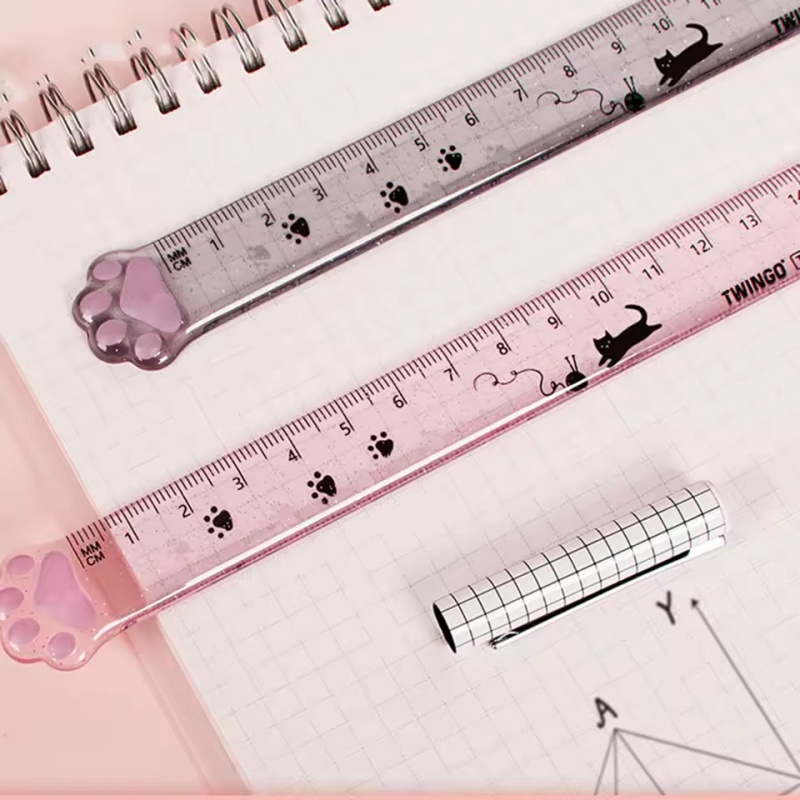 1Pcs Cat Paw Design Ruler Meas – Ruler Set Transparent recenzja i cena