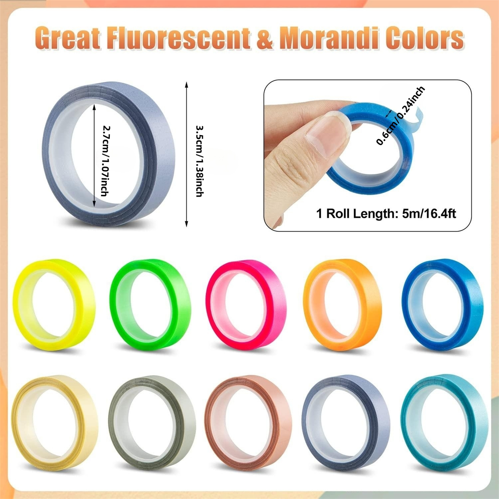 10 Rolls Morandi/Fluorescent H – Correction Tape Roller recenzja i cena