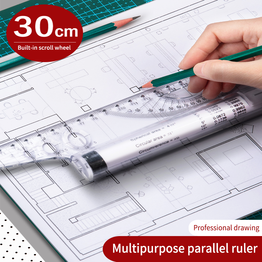 30cm Transparent Parallel Roll – Ruler Set Transparent recenzja i cena