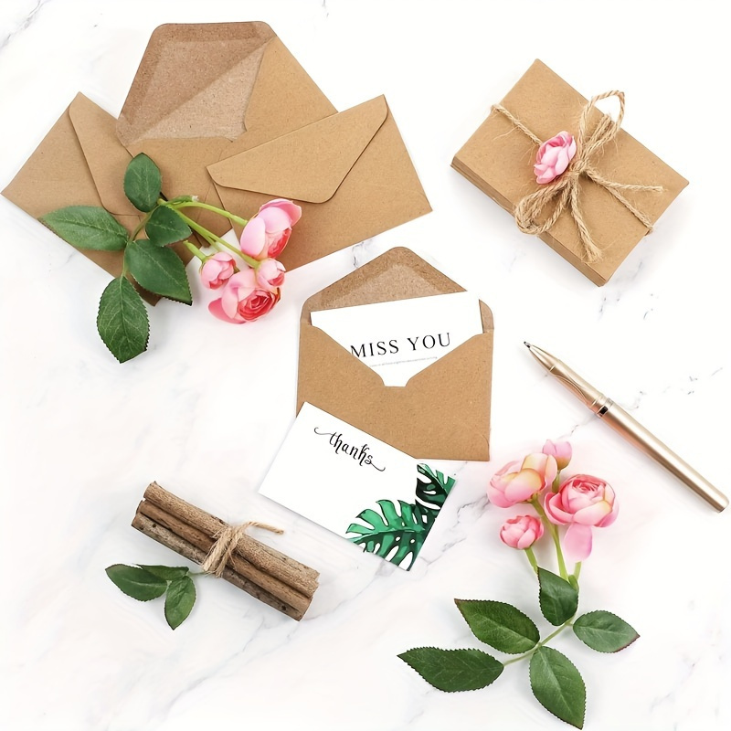 50/100pcs Kraft Paper Envelope – Letter Envelope Kraft recenzja i cena