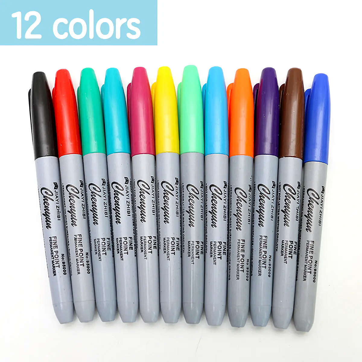 12PCS Permanent Fine Point Pen – Whiteboard Marker Set recenzja i cena