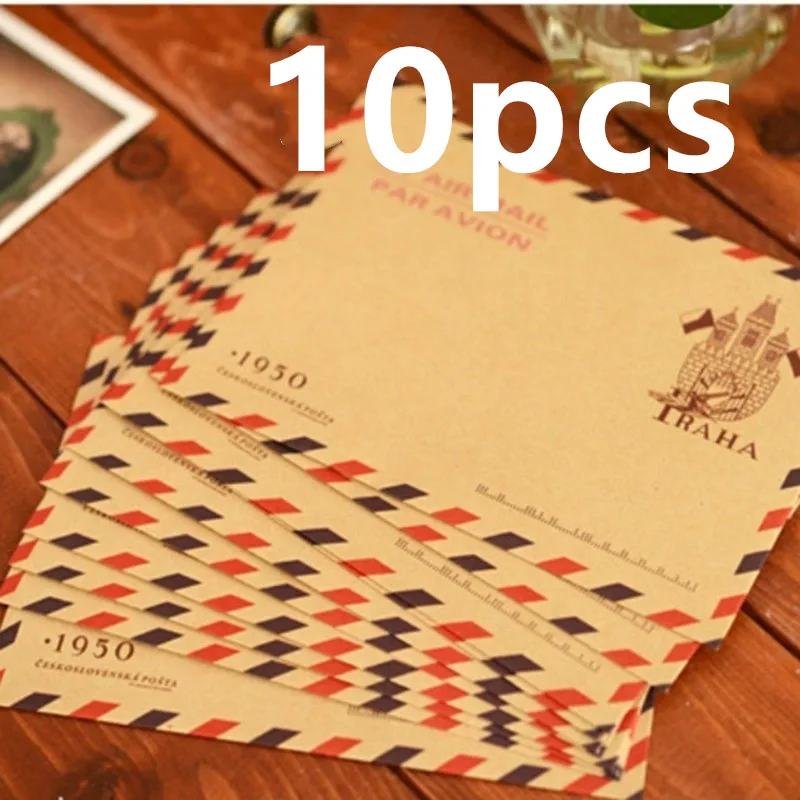 10pcs 9.7*7.5cm  Retro Popular – Letter Envelope Kraft recenzja i cena