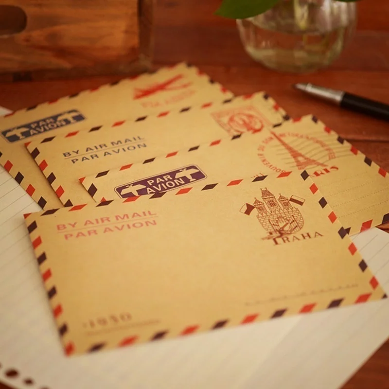 10pcs 9.7*7.5cm  Retro Popular – Letter Envelope Kraft recenzja i cena
