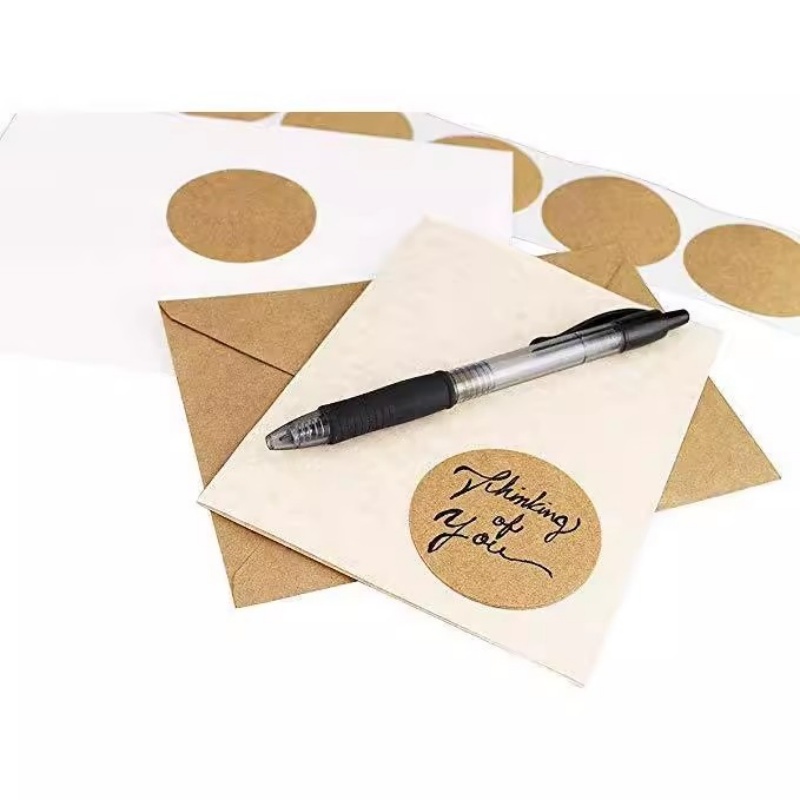 500Pcs Kraft Paper Stickers Ro – Letter Envelope Kraft recenzja i cena