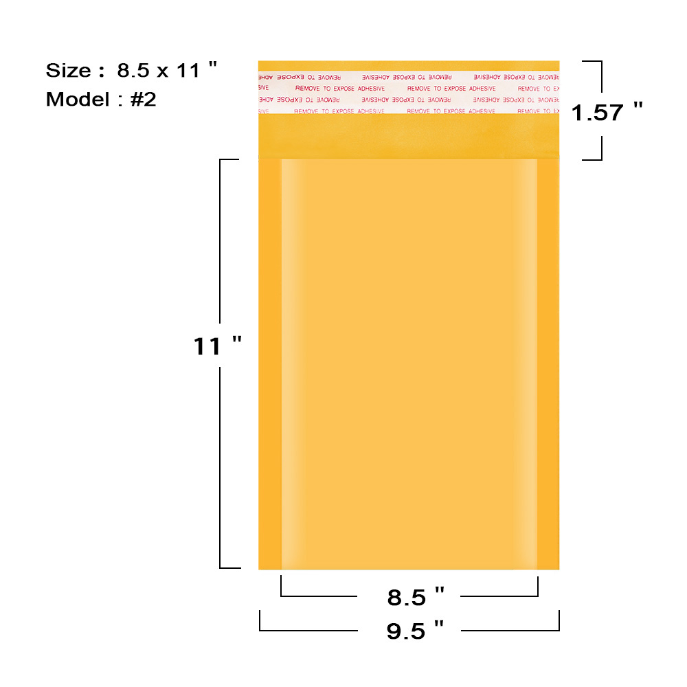 100pcs #2 8.5x12 Kraft Bubble  – Letter Envelope Kraft recenzja i cena