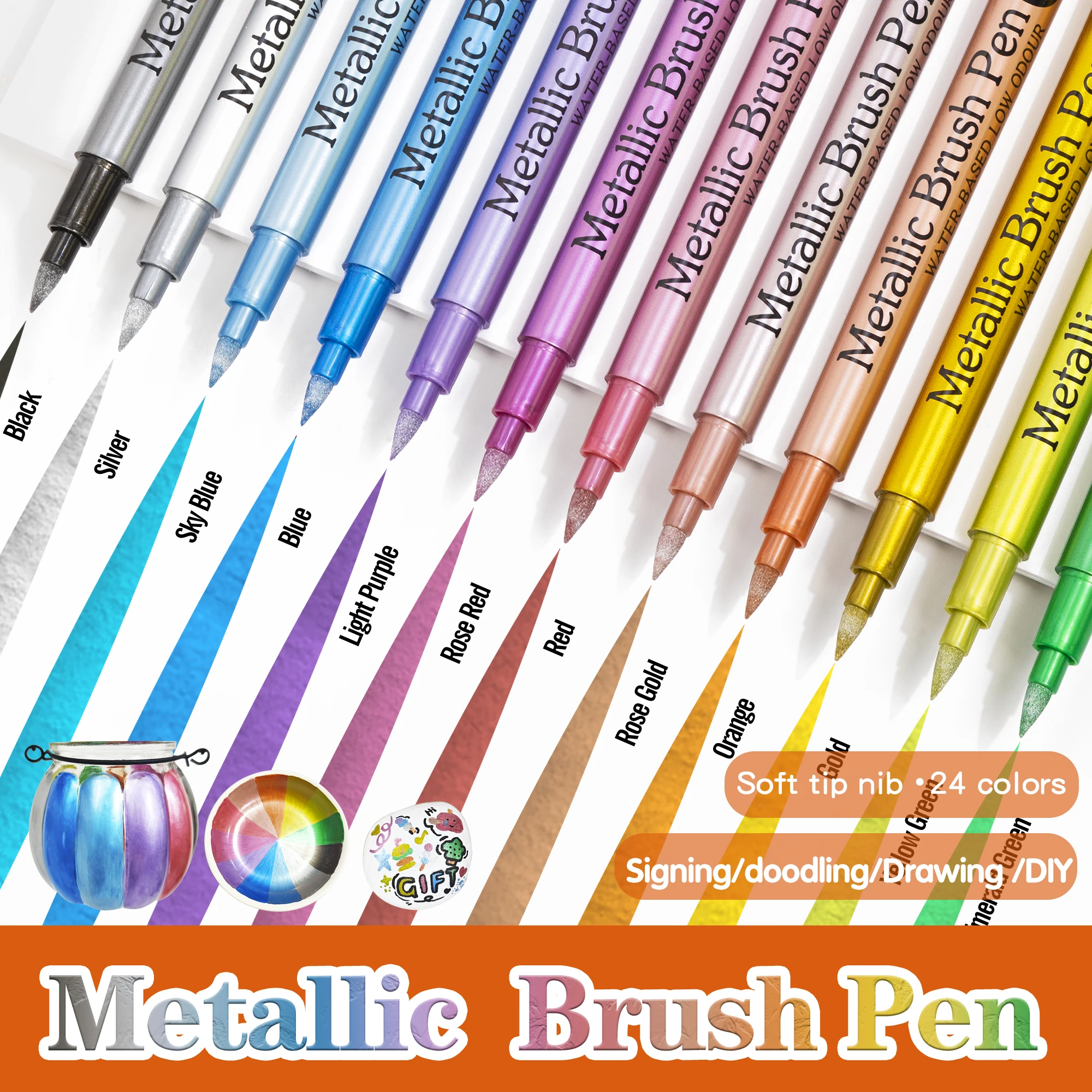 24 Colors Metallic Acrylic Pai – Whiteboard Marker Set recenzja i cena