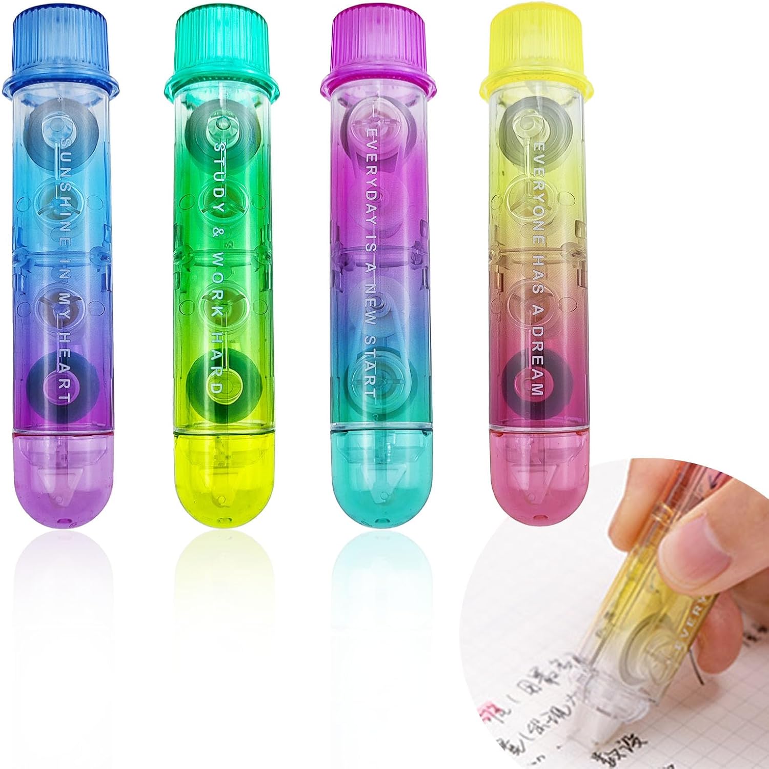4 PACK 2 In1 White Out Correct – Correction Tape Roller recenzja i cena