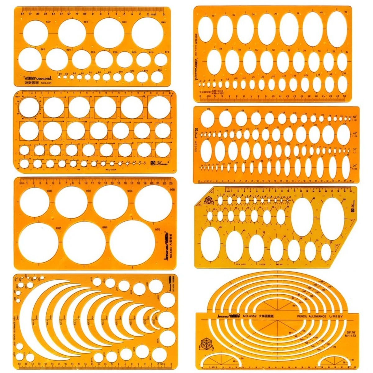 Geometric Drawing Template Set – Ruler Set Transparent recenzja i cena