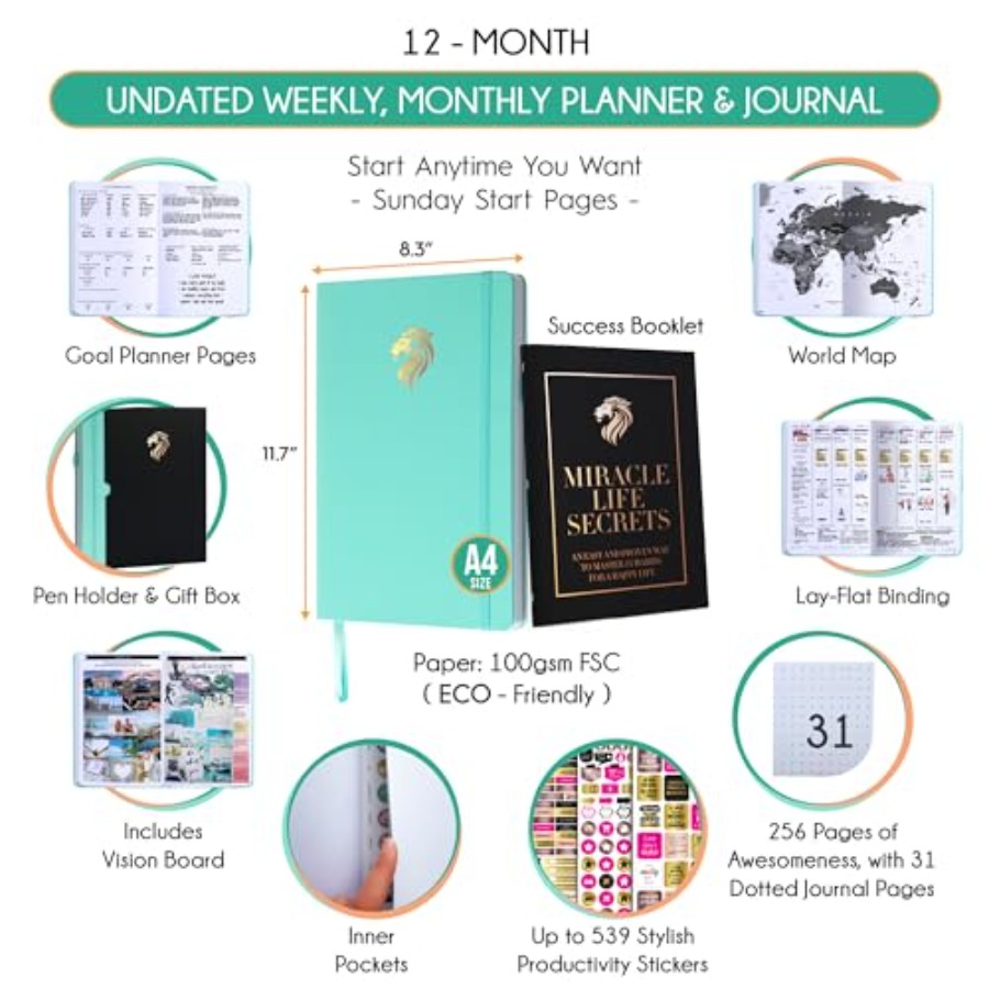 Journal for Men - Undated Dail – Planner Weekly Budget recenzja i cena