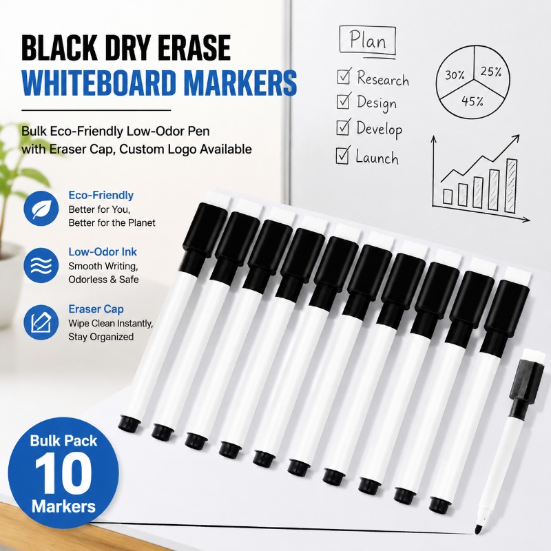 Black Erasable Whiteboard Mark – Whiteboard Marker Set recenzja i cena