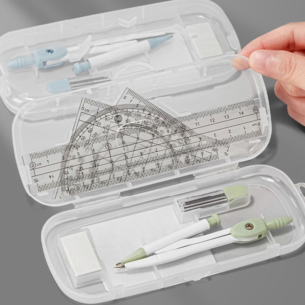 8PCS/Set Plastic Ruler Compass – Ruler Set Transparent recenzja i cena