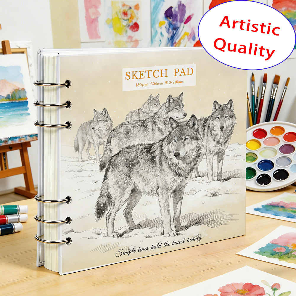 30 Sheets 210x210mm 180GSM Ske – Art Sketchbook Ring recenzja i cena