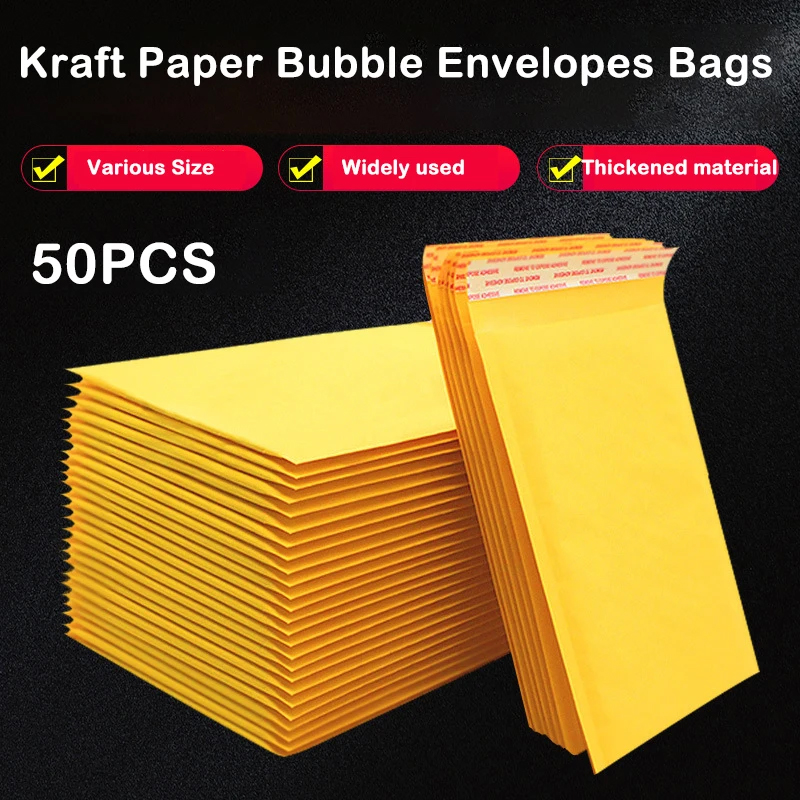 50PCS Kraft Paper Bubble Maile – Letter Envelope Kraft recenzja i cena