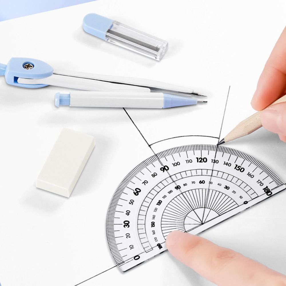 8PCS/Set Plastic Ruler Compass – Ruler Set Transparent recenzja i cena