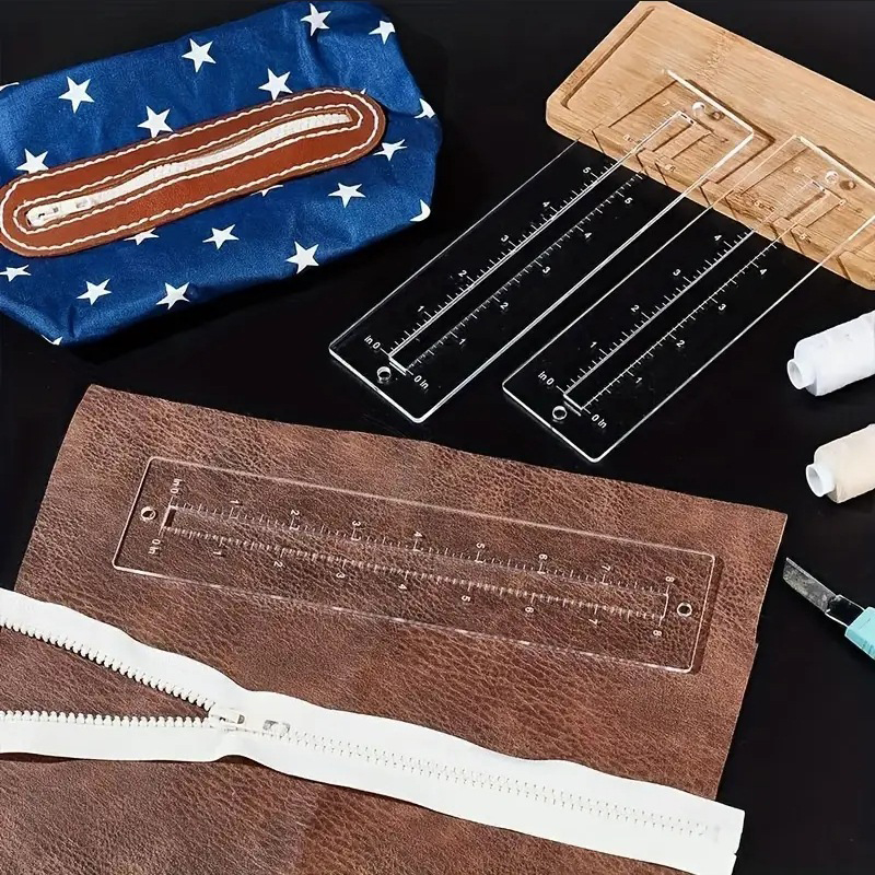 [YU]3pcs Acrylic Zipper Templa – Ruler Set Transparent recenzja i cena