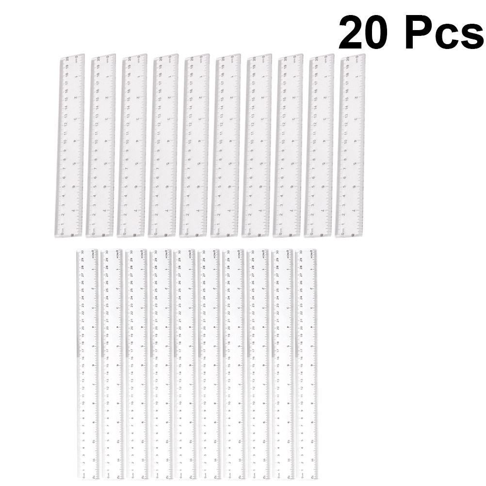 20Pcs Premium Plastic Ruler Se – Ruler Set Transparent recenzja i cena