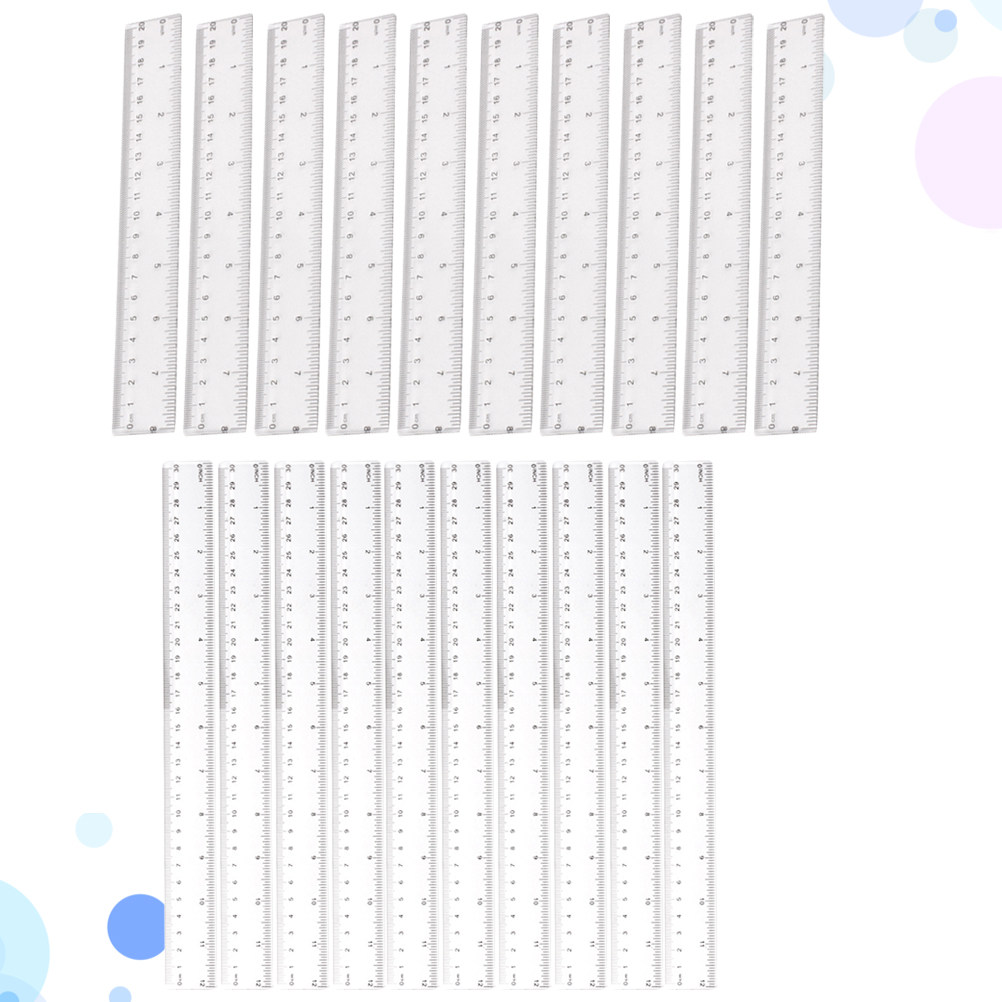 20Pcs Premium Plastic Ruler Se – Ruler Set Transparent recenzja i cena