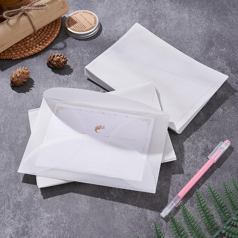 50pcs/lot Blank Translucent En – Letter Envelope Kraft recenzja i cena