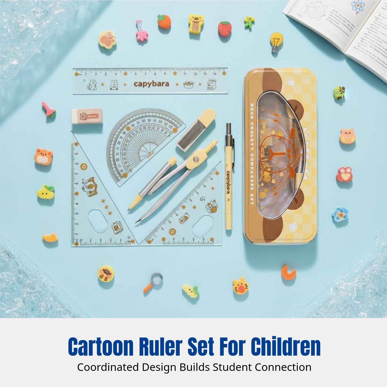 Ruler Set for Students, Cartoo – Ruler Set Transparent recenzja i cena